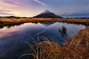 Mount Taranaki Morning Breeze Wall Mural Wallpaper - Canvas Art Rocks - 1