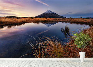 Mount Taranaki Morning Breeze Wall Mural Wallpaper - Canvas Art Rocks - 4