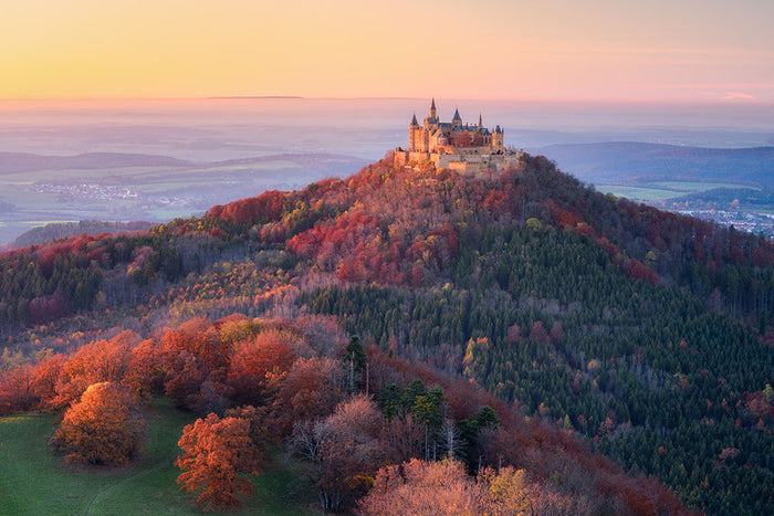 Golden Autumn Evening Wall Mural Wallpaper