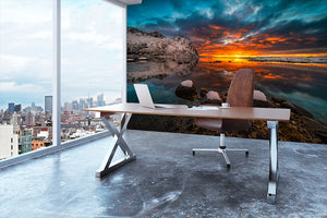 Sky On Fire Wall Mural Wallpaper - Canvas Art Rocks - 3