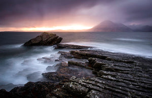 Sunset At Elgol Beach Wall Mural Wallpaper - Canvas Art Rocks - 1