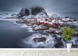 Winter Lofoten Islands Wall Mural Wallpaper - Canvas Art Rocks - 4