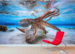 Dancing Octopus Wall Mural Wallpaper - Canvas Art Rocks - 2