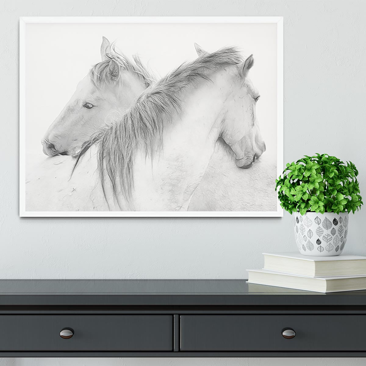 Horses Framed Print - Canvas Art Rocks -6