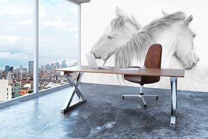 Horses Wall Mural Wallpaper - Canvas Art Rocks - 3