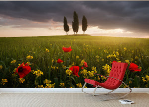 Blooming Tuscany Wall Mural Wallpaper - Canvas Art Rocks - 2