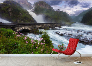 Laytefossen Wall Mural Wallpaper - Canvas Art Rocks - 2