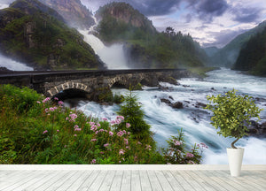 Laytefossen Wall Mural Wallpaper - Canvas Art Rocks - 4