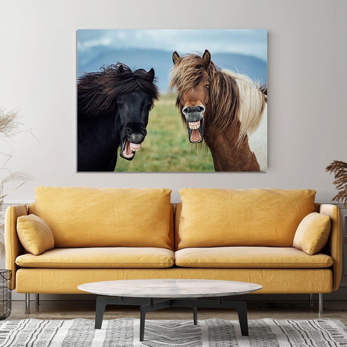 Smiling Horses Canvas Print or Poster - Canvas Art Rocks - 4