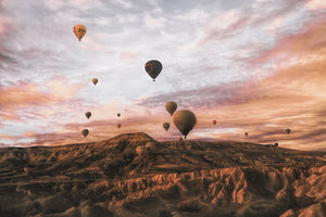 Cappodocia Hot Air Balloon Wall Mural Wallpaper - Canvas Art Rocks - 1