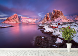 The Snowy Lofoten Wall Mural Wallpaper - Canvas Art Rocks - 4