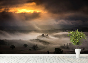 Waves Of Fog Wall Mural Wallpaper - Canvas Art Rocks - 4