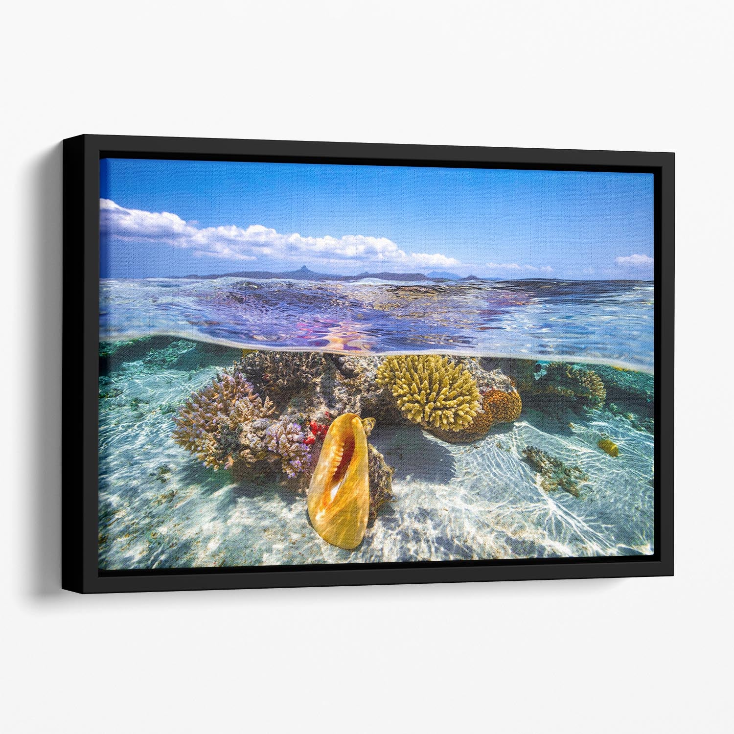 Lagoon Life Floating Framed Canvas - Canvas Art Rocks - 1