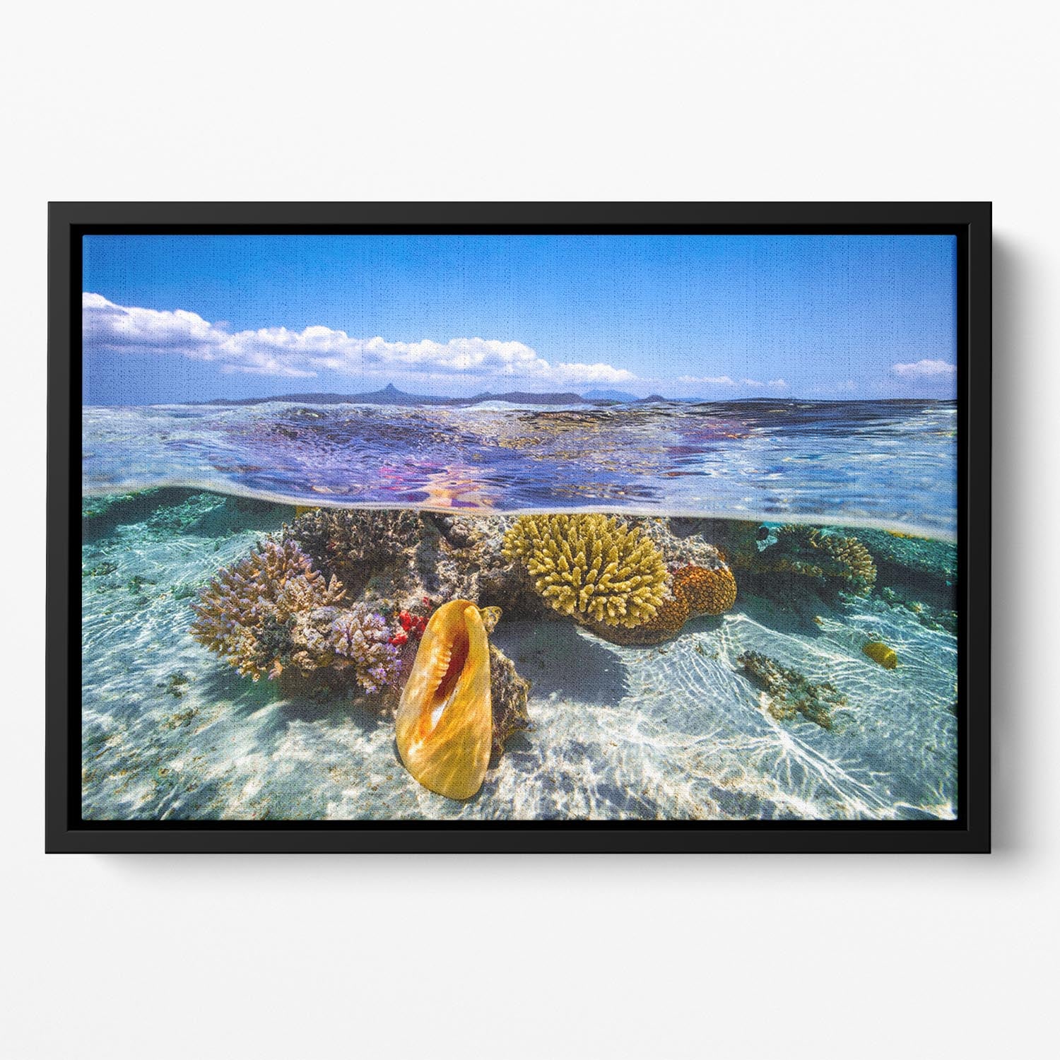 Lagoon Life Floating Framed Canvas - Canvas Art Rocks - 2