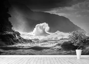 Pacific Ocean Waves Wall Mural Wallpaper - Canvas Art Rocks - 4