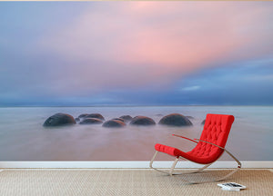 Moeraki Boulders Wall Mural Wallpaper - Canvas Art Rocks - 2