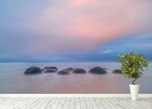 Moeraki Boulders Wall Mural Wallpaper - Canvas Art Rocks - 4