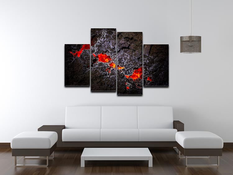 Crystallization 4 Split Panel Canvas - Canvas Art Rocks - 3