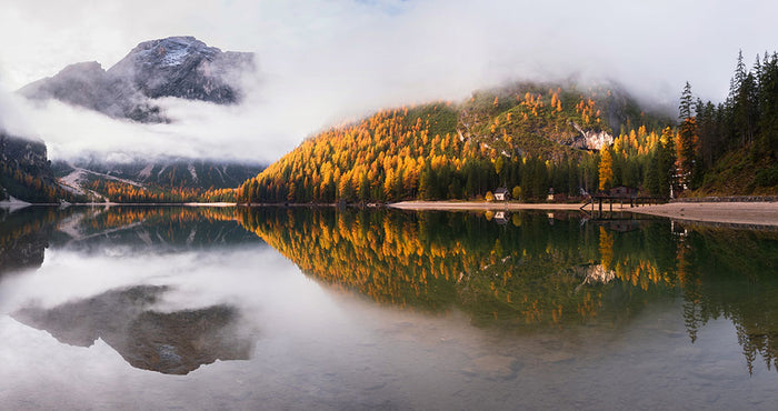 Lake Braies Wall Mural Wallpaper