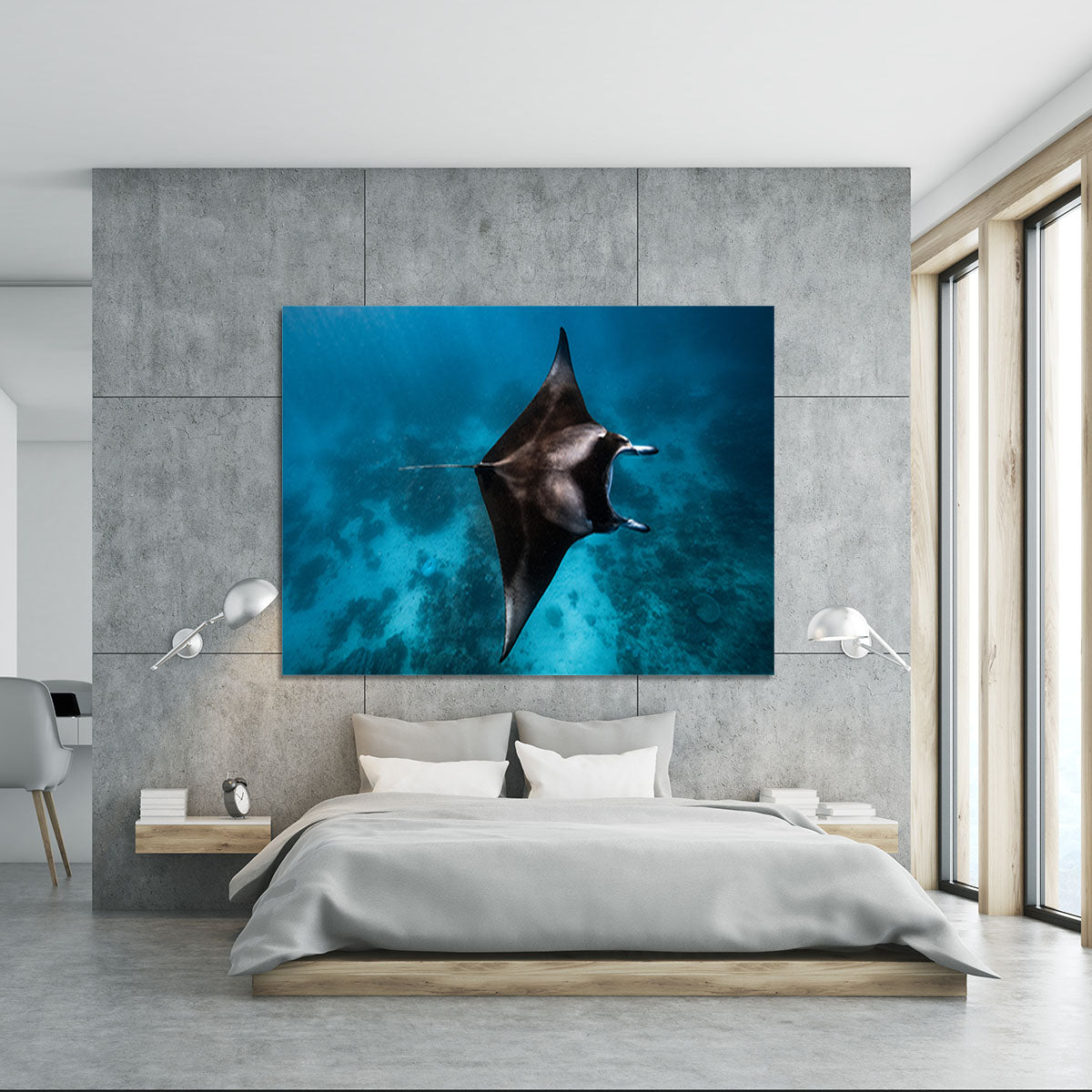 Manta Fly Canvas Print or Poster - Canvas Art Rocks - 5