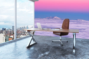 Pink In The Sky Wall Mural Wallpaper - Canvas Art Rocks - 3