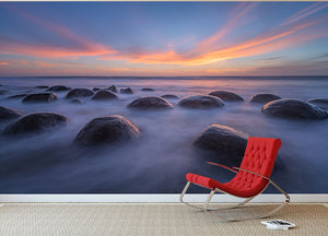 Sunset At Bowling Ball Beach Wall Mural Wallpaper - Canvas Art Rocks - 2