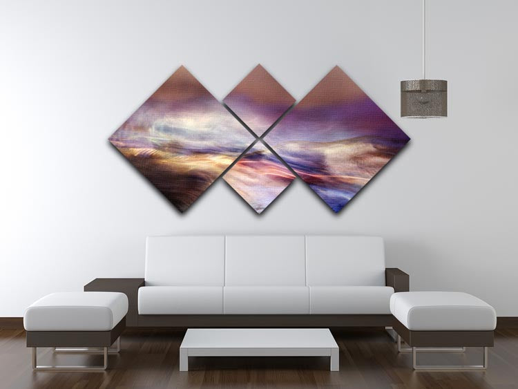 Wild River 4 Square Multi Panel Canvas - Canvas Art Rocks - 3