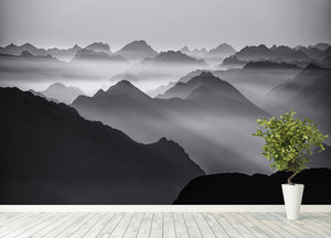 Mountain Layers Wall Mural Wallpaper - Canvas Art Rocks - 4