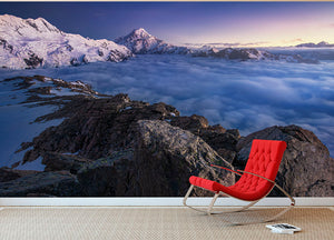 Above The Clouds Wall Mural Wallpaper - Canvas Art Rocks - 2