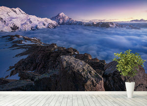 Above The Clouds Wall Mural Wallpaper - Canvas Art Rocks - 4