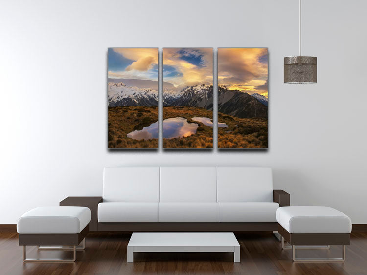 Mountain Light 3 Split Panel Canvas Print - Canvas Art Rocks - 3
