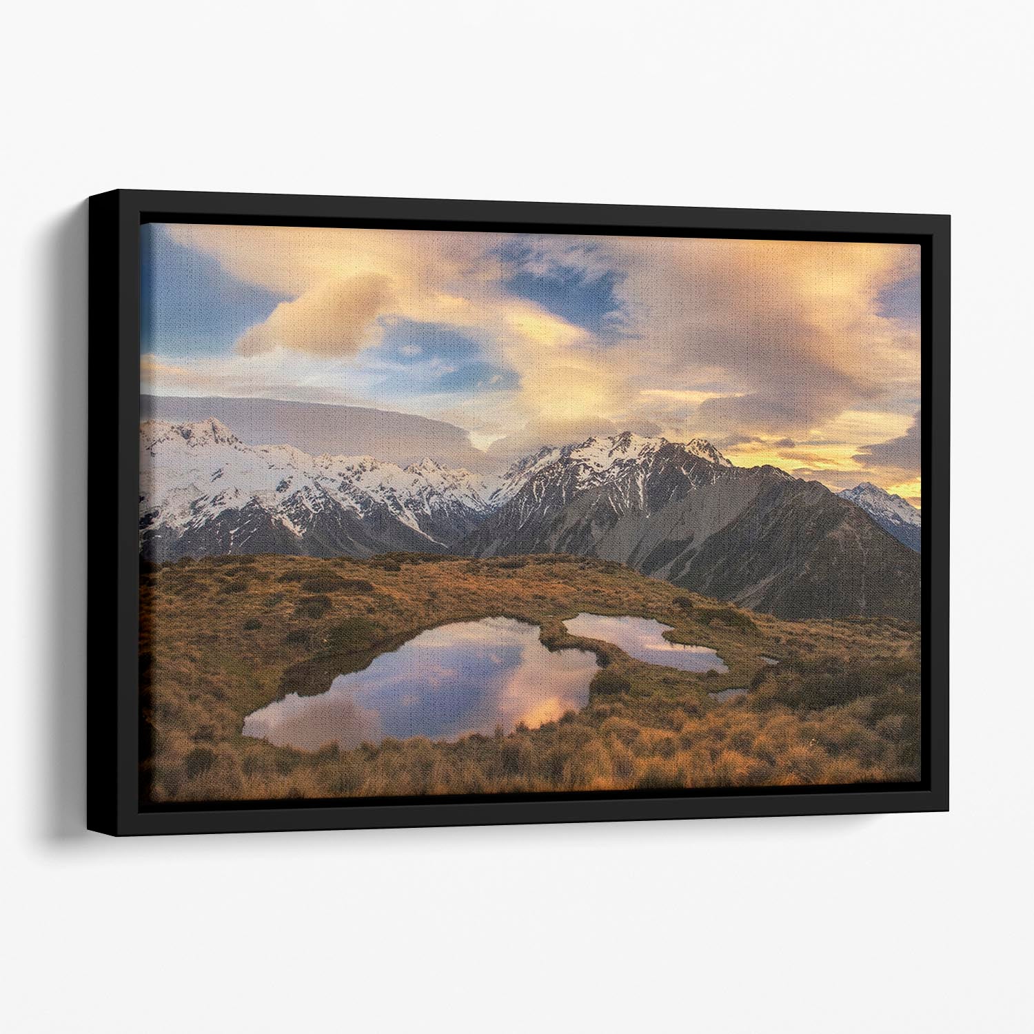 Mountain Light Floating Framed Canvas - Canvas Art Rocks - 1