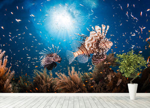 Lionfish Wall Mural Wallpaper - Canvas Art Rocks - 4