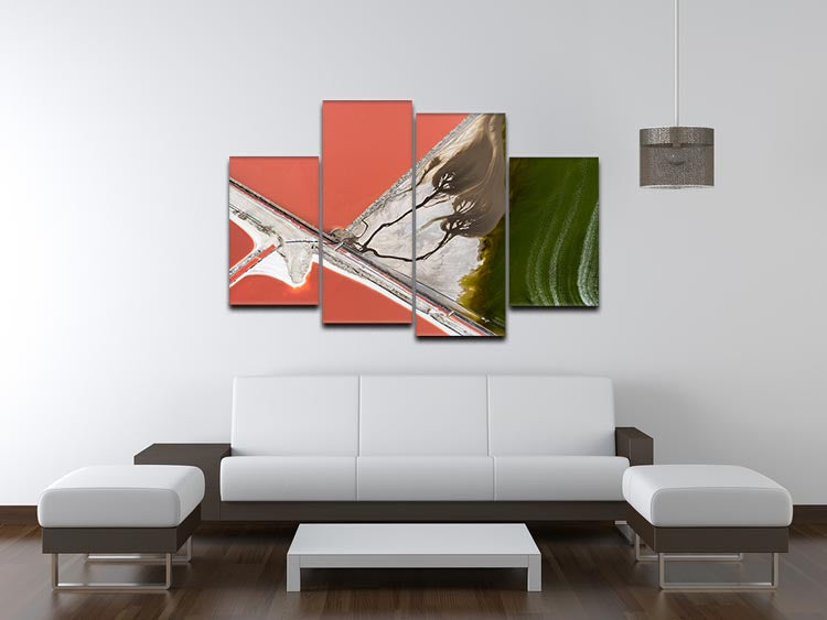 Nature's Painting 4 Split Panel Canvas - Canvas Art Rocks - 3