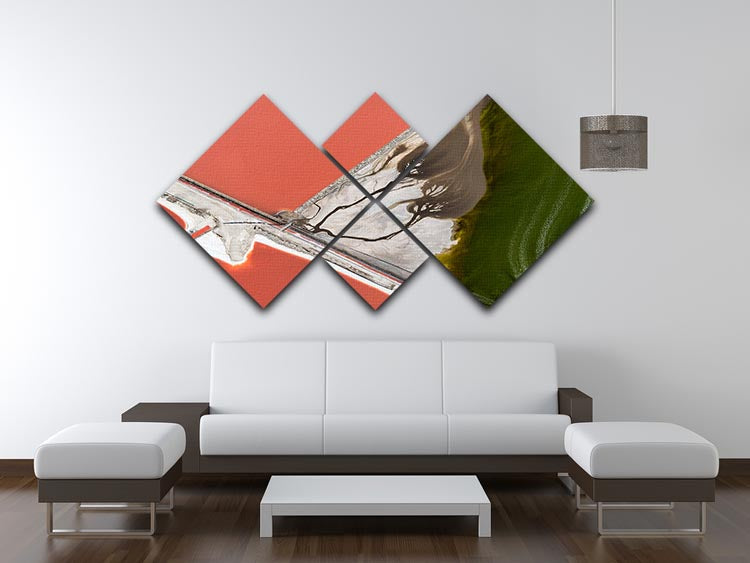 Nature's Painting 4 Square Multi Panel Canvas - Canvas Art Rocks - 3