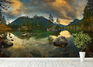 Hintersee Wall Mural Wallpaper - Canvas Art Rocks - 4