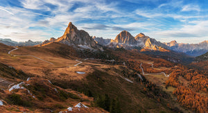 Autumn In Dolomites Wall Mural Wallpaper - Canvas Art Rocks - 1