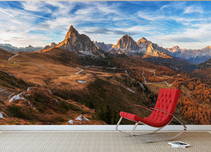 Autumn In Dolomites Wall Mural Wallpaper - Canvas Art Rocks - 2