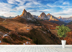 Autumn In Dolomites Wall Mural Wallpaper - Canvas Art Rocks - 4