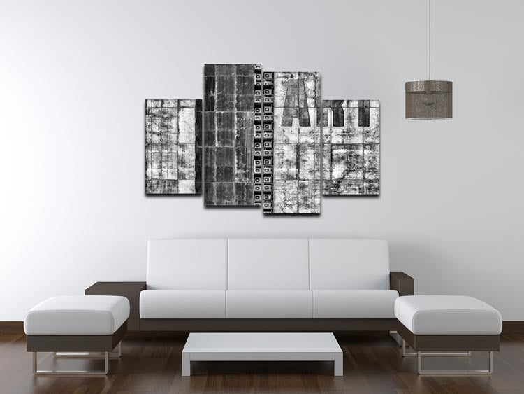 Gritty Palace 4 Split Panel Canvas - Canvas Art Rocks - 3