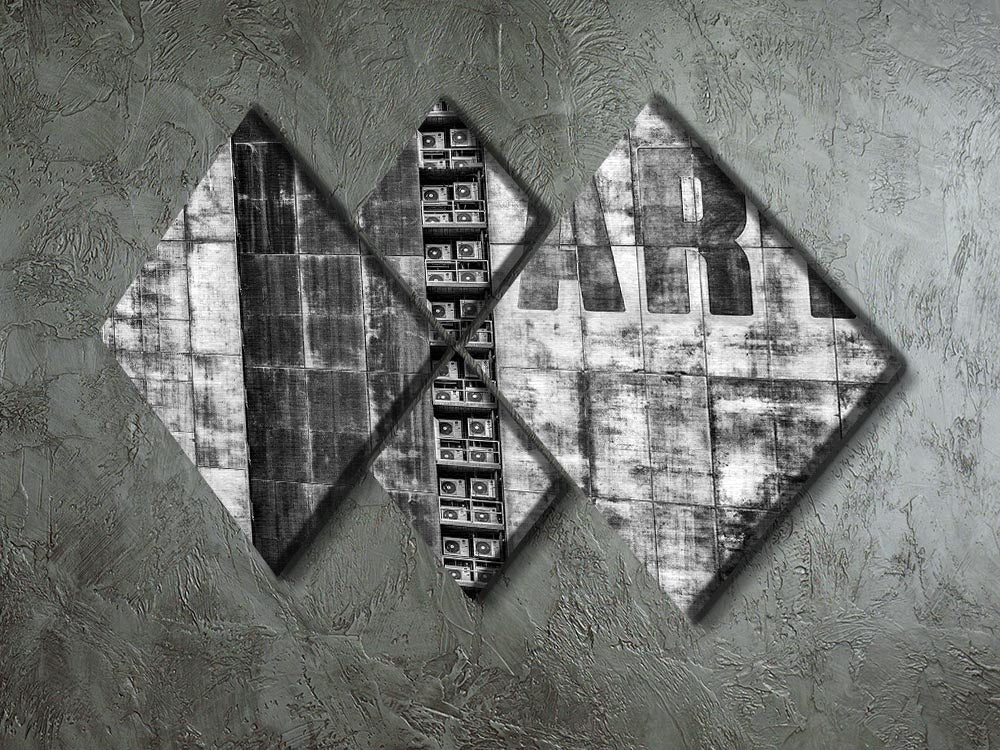 Gritty Palace 4 Square Multi Panel Canvas - Canvas Art Rocks - 2