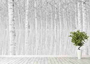 Trees Wall Mural Wallpaper - Canvas Art Rocks - 4