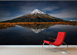 Mount Taranaki A Starry Night Wall Mural Wallpaper - Canvas Art Rocks - 2