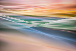 Coloured Waves Wall Mural Wallpaper - Canvas Art Rocks - 1