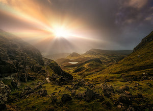 Trotternish Ridge Light 3 Wall Mural Wallpaper - Canvas Art Rocks - 1