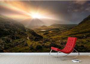 Trotternish Ridge Light 3 Wall Mural Wallpaper - Canvas Art Rocks - 2