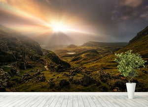 Trotternish Ridge Light 3 Wall Mural Wallpaper - Canvas Art Rocks - 4