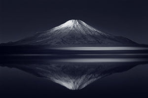 Reflection Mt Fuji Wall Mural Wallpaper - Canvas Art Rocks - 1