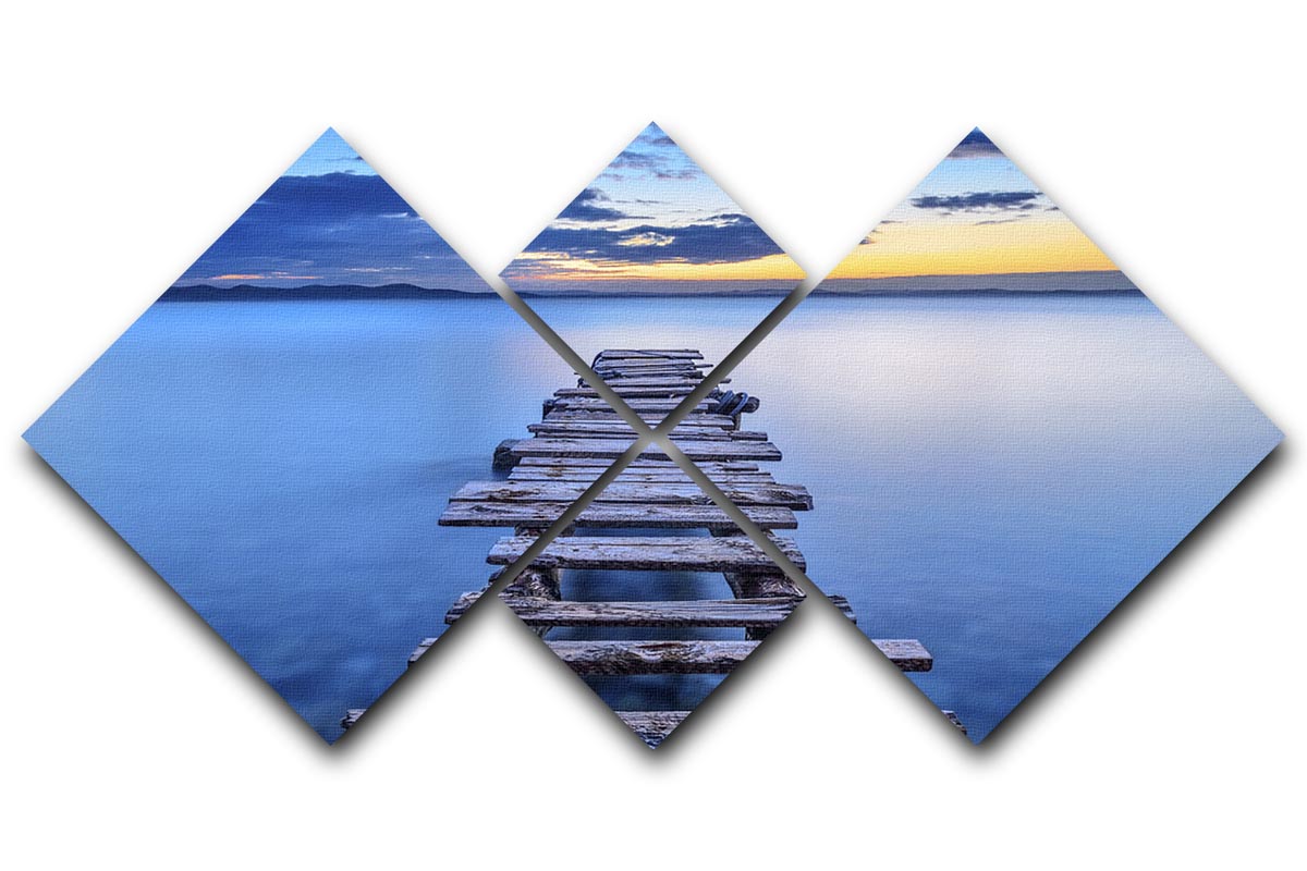 Pier 4 Square Multi Panel Canvas - Canvas Art Rocks - 1