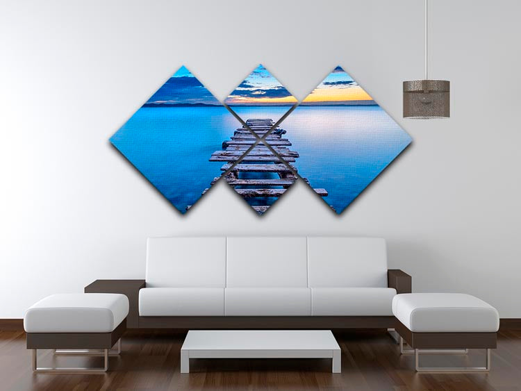 Pier 4 Square Multi Panel Canvas - Canvas Art Rocks - 3